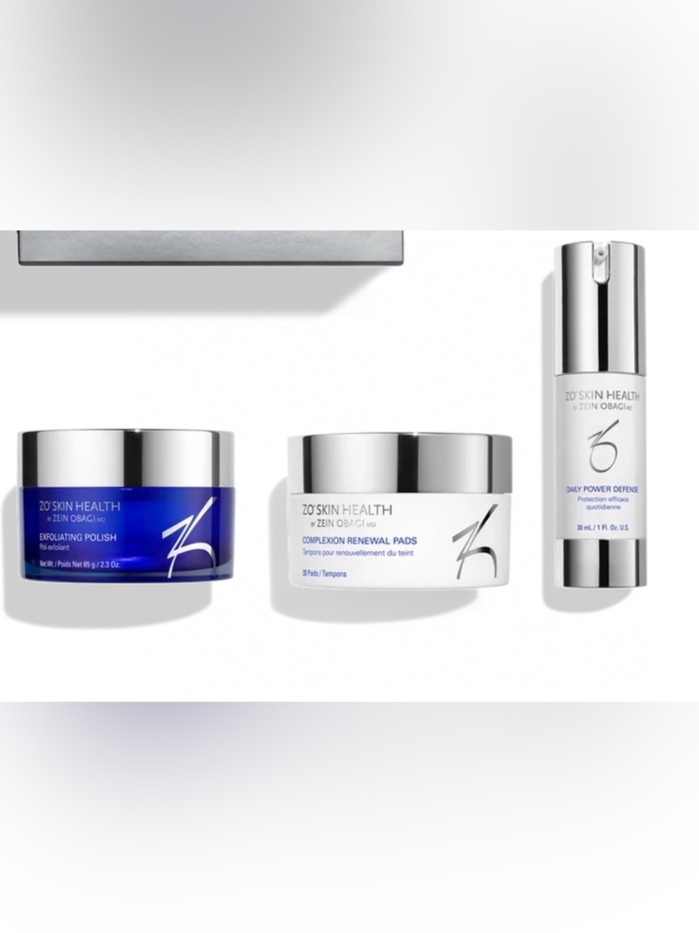 ZO Skin Health Set —Exfoliating Polish—Power Defense—Complexion Renewal